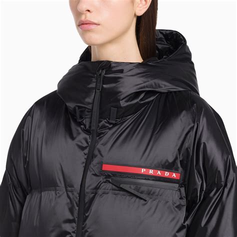 prada down coat women's|Prada nylon full zip jacket.